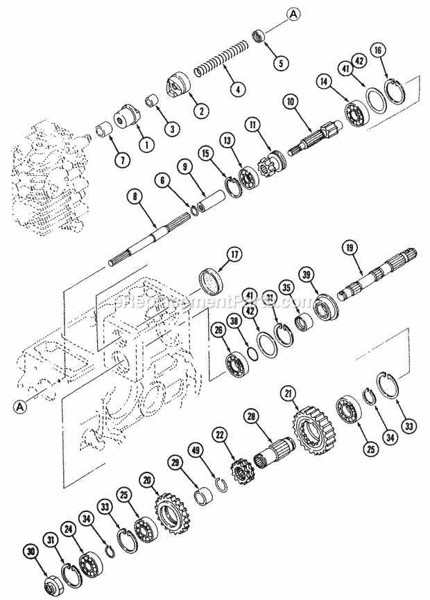 Transmission Hst (Part 2) Diagram and Parts List for 544-412D100, 546-412D100 Cub Cadet Lawn Tractor